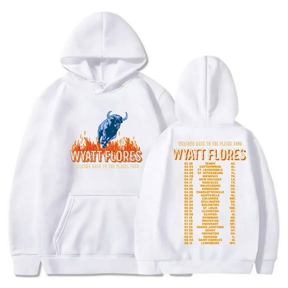 Wyatt Flores Hoodies Welcome To The Plains Tour Merch Women Men Fashion Long Sleeve Sweatshirts