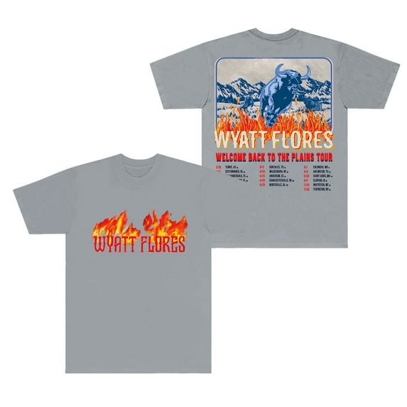 Wyatt Flores Welcome To The Plains Tour 2025 Merch T-Shirts Summer Unisex Fashion Short Sleeve Tee