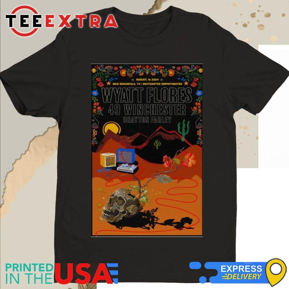 Wyatt Flores Whitewater Amphitheater New Braunfels Tx Aug 16 2024 Shirt