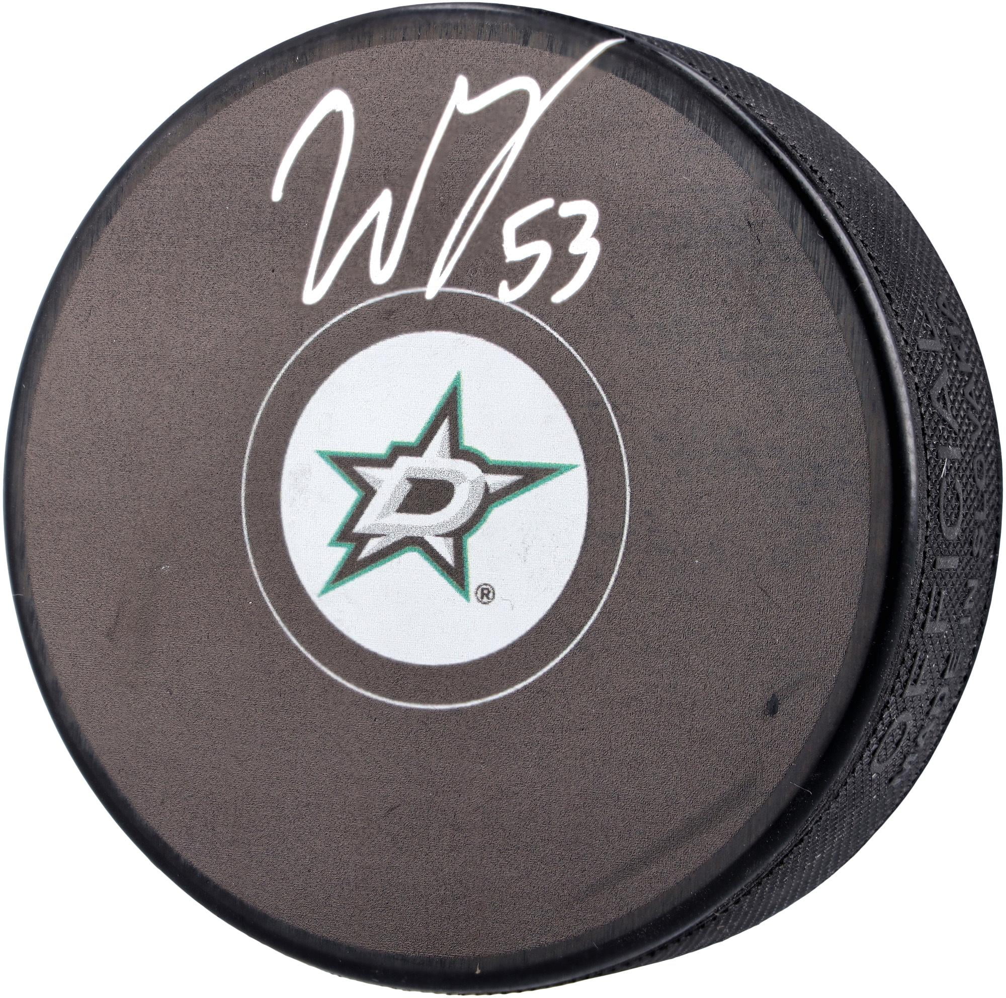 Wyatt Johnston Dallas Stars Autographed Hockey Puck - Fanatics Authentic Certified