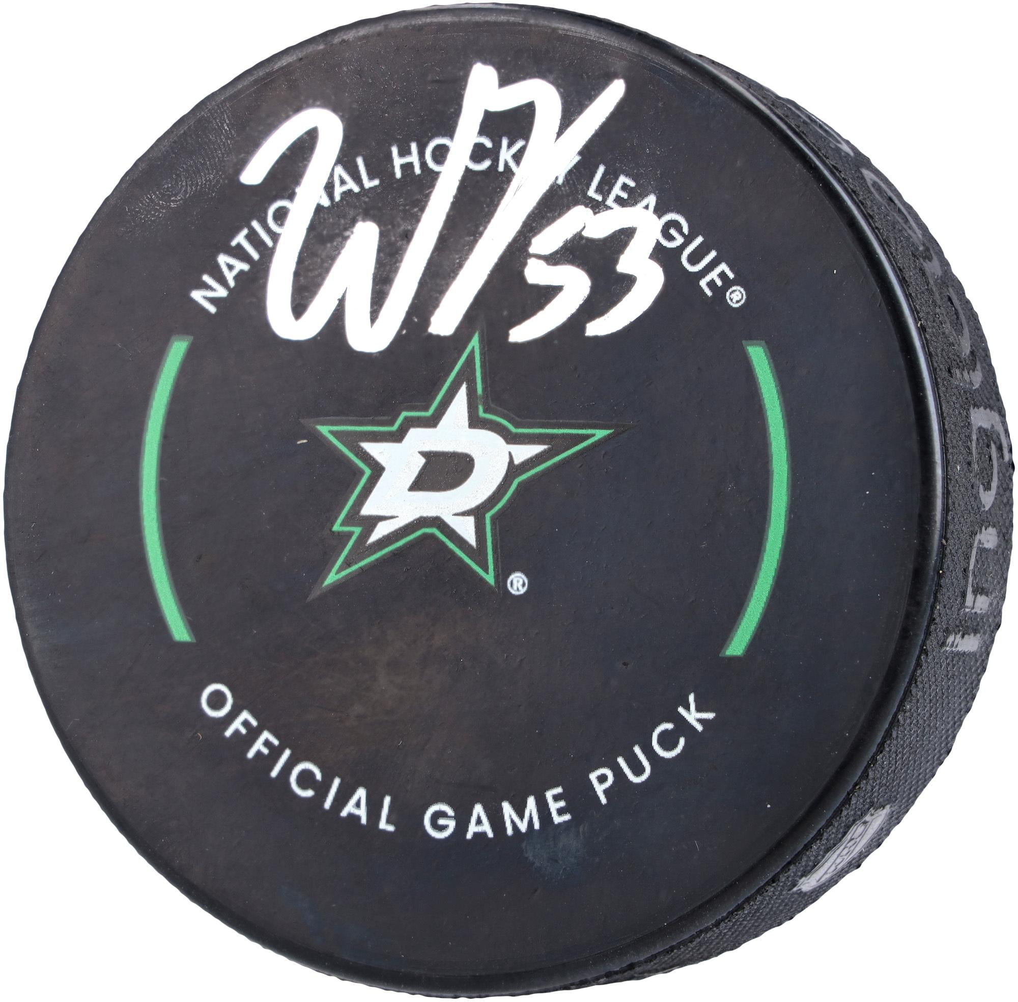 Wyatt Johnston Dallas Stars Autographed Official Game Puck - Fanatics Authentic Certified