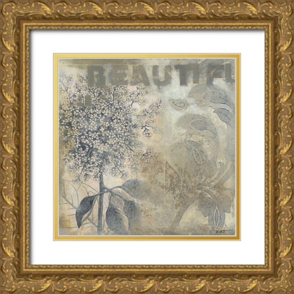 Wyatt Jr., Norman 12x12 Gold Ornate Wood Framed with Double Matting Museum Art Print Titled - Beautiful Flowers I