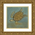 thumbnail image 1 of Wyatt Jr., Norman 12x12 Gold Ornate Wood Framed with Double Matting Museum Art Print Titled - Sea Turtle II, 1 of 4