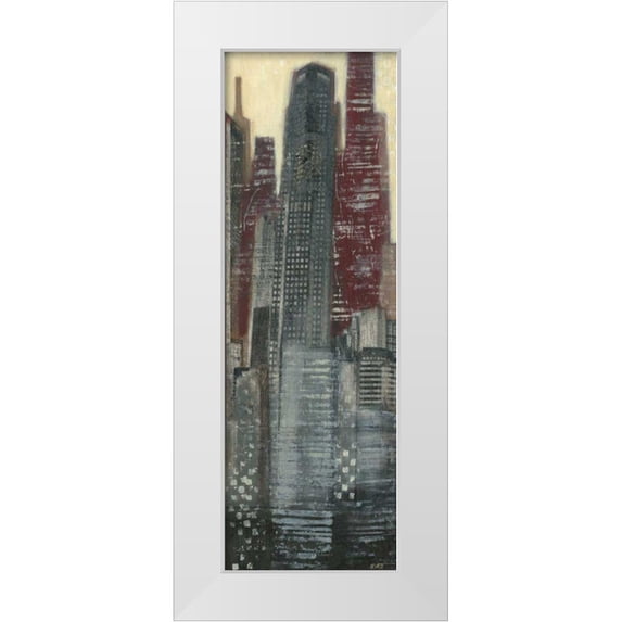 Wyatt Jr., Norman 13x32 White Modern Wood Framed Museum Art Print Titled - Urban Landscape I
