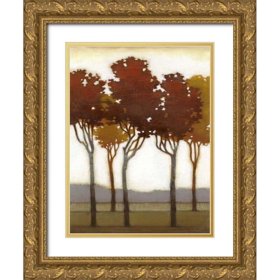 Wyatt Jr., Norman 15x18 Gold Ornate Wood Framed with Double Matting Museum Art Print Titled - Arboreal Grove I