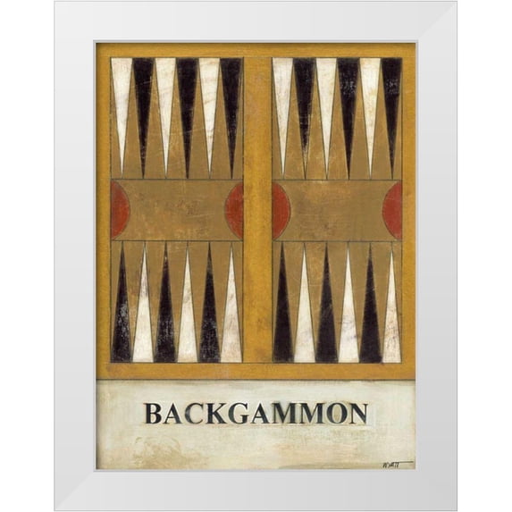 Wyatt Jr., Norman 15x18 White Modern Wood Framed Museum Art Print Titled - Backgammon