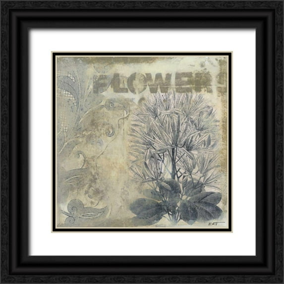 Wyatt Jr., Norman 20x20 Black Ornate Wood Framed with Double Matting Museum Art Print Titled - Beautiful Flowers II