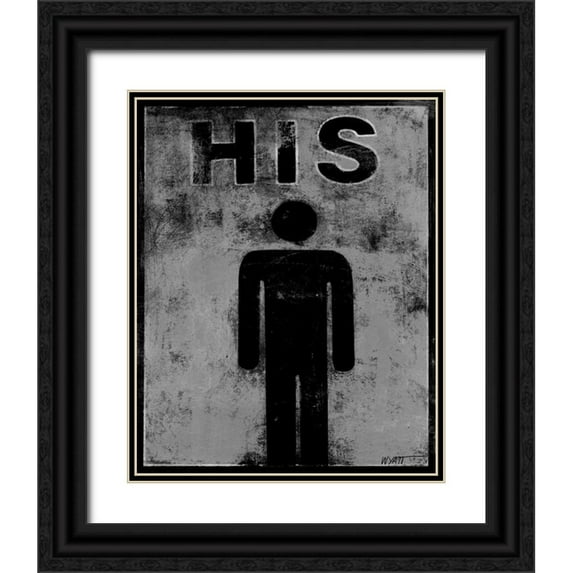 Wyatt Jr., Norman 20x24 Black Ornate Wood Framed with Double Matting Museum Art Print Titled - His
