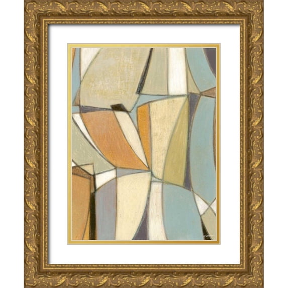 Wyatt Jr., Norman 25x32 Gold Ornate Wood Framed with Double Matting Museum Art Print Titled - Structure II