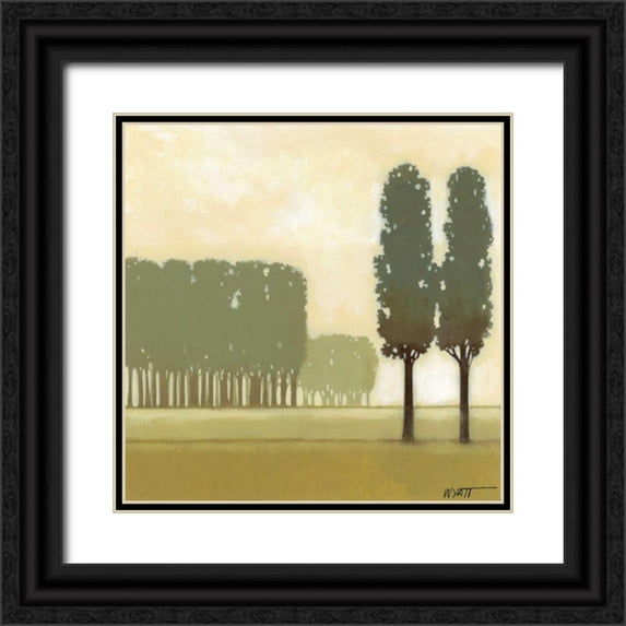 Wyatt Jr., Norman 26x26 Black Ornate Wood Framed with Double Matting Museum Art Print Titled - Moss Grove II
