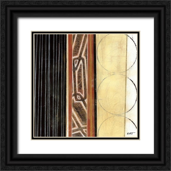Wyatt Jr., Norman 26x26 Black Ornate Wood Framed with Double Matting Museum Art Print Titled - World Culture II
