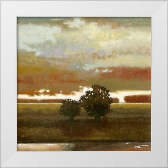 Wyatt Jr., Norman 26x26 White Modern Wood Framed Museum Art Print Titled - Painted Sky II