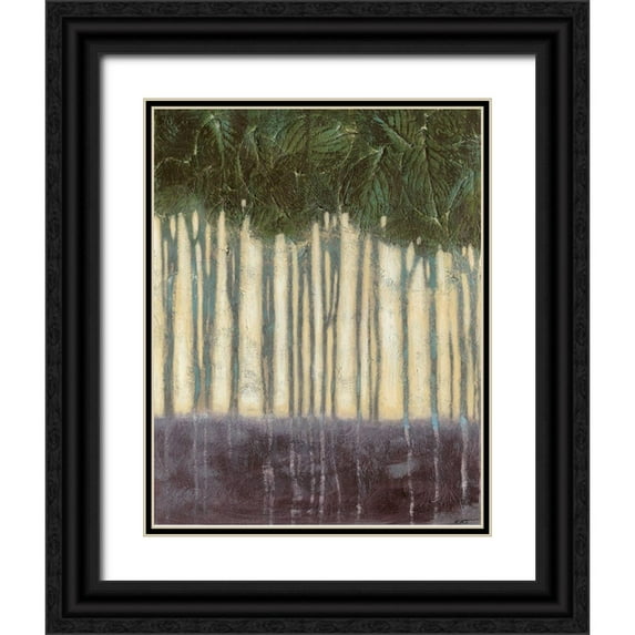 Wyatt Jr., Norman 26x32 Black Ornate Wood Framed with Double Matting Museum Art Print Titled - Sunlit Rainforest II
