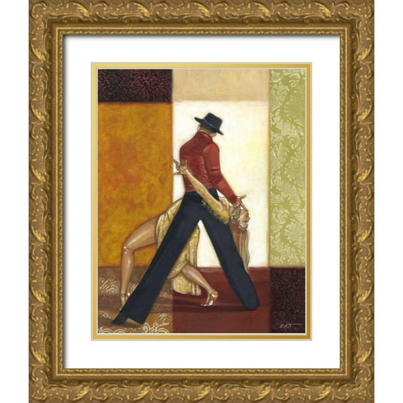 Wyatt Jr., Norman 26x32 Gold Ornate Wood Framed with Double Matting Museum Art Print Titled - Dance IV