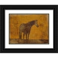 thumbnail image 1 of Wyatt Jr., Norman 32x25 Black Ornate Wood Framed with Double Matting Museum Art Print Titled - Custom Oxidized Horse I (A), 1 of 4