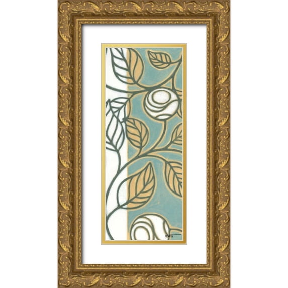 Wyatt Jr., Norman 8x14 Gold Ornate Wood Framed with Double Matting Museum Art Print Titled - Flourish IV