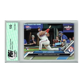 Wyatt Langford 2024 Topps Now #12 1st Hit & RBI in MLB Debut Rookie Card PGI 10