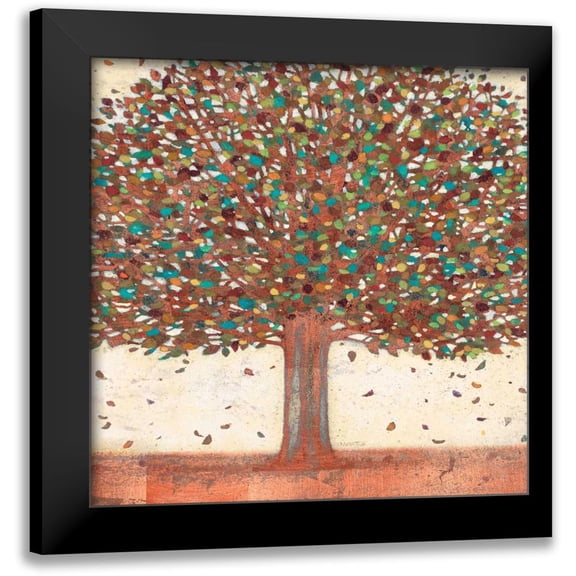 Wyatt, Norman Jr. 12x12 Black Modern Framed Museum Art Print Titled - Copper Shimmer Tree