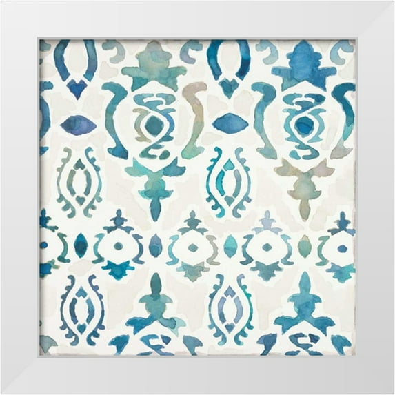 Wyatt, Norman Jr. 12x12 White Modern Wood Framed Museum Art Print Titled - Watercolor Tile 3