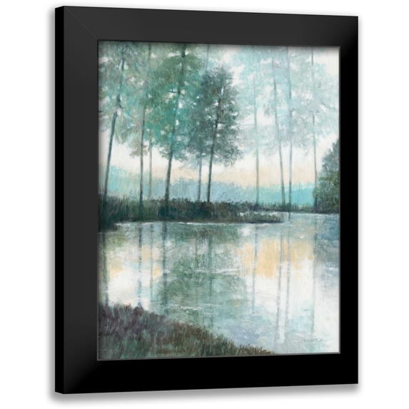Wyatt, Norman Jr. 15x18 Black Modern Framed Museum Art Print Titled - Morning Trees 2