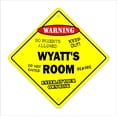 thumbnail image 1 of Wyatt's Room Sign Crossing Zone Xing | Indoor/Outdoor | 12" Tall kids bedroom decor door children's name boy girl, 1 of 5