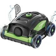 Wybot Cordless Robotic Pool Cleaner, Cordless Pool Vacuum Robot with 45W Boosted Power,130Mins Superior Endurance for Above/Inground Pools Up to 1300 Sq.ft (Black and Green)