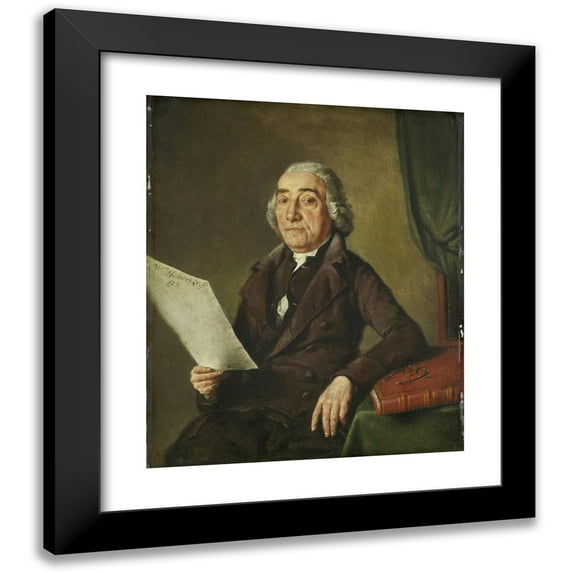 Wybrand Hendriks 12x14 Black Modern Framed Museum Art Print Titled - Jacob of You Sr (1735-1833), Amsterdam Art Collector (1811)