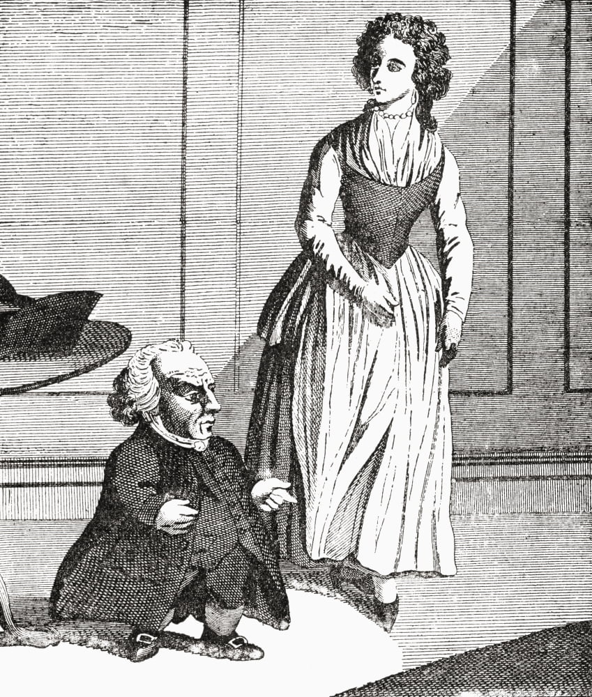 Wybrand Lolkes 1730 - 1800 With His Wife Dutch Dwarf And Jeweller From The Strand Magazine Published 1894 Canvas Art - Ken Welsh  Design Pics (28 x 32)
