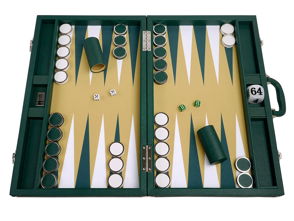 Crazy Games Backgammon Set Classic Small Leather