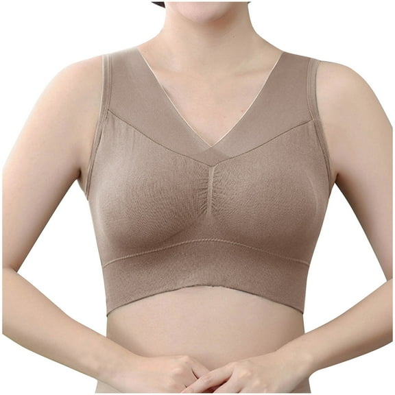 Wycnly Bras for Women,Womens Bralettes,Sports Bras for Women Lightly Lined Comfort Full Coverage Seamless Bras Ladies Girls Wirefree Workout Underwear Bralettes