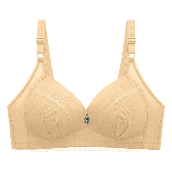 Wycnly Bras for Women,Womens Full Figure Bras,Push up Bras for Women Plus Size Full Coverage Compression Underwire Bra Everyday Ladies Elder Comfy Breathable Bralettes