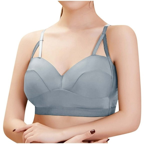 Wycnly Bras for Women,Womens Full Figure Bras,Underwire Bras for Women Plus Size Adjustable Strap Seamless Sports Bras Ladies Full Coverage Wirefree Tshirt Bra Underwear