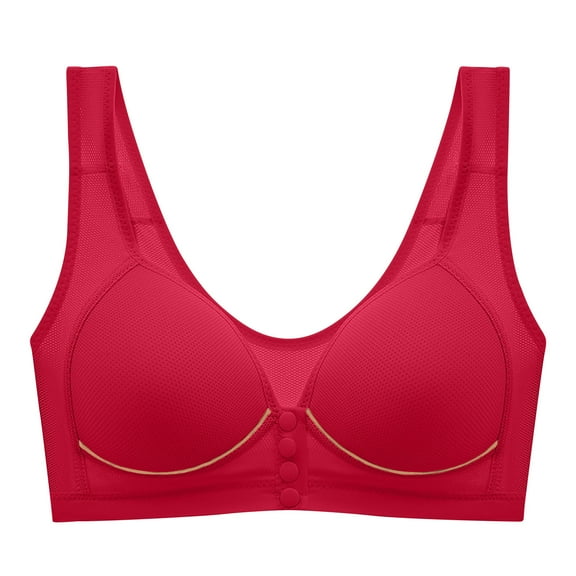 Wycnly Bras for Women,Womens Full Figure Bras,Womens Push up Bras Breathable Comfy Front Closure Wireless Sports Bra Ladies Compression Full Coverage Seamless Bralettes