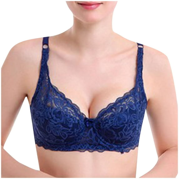 Wycnly Bras for Women,Womens Push Up Bras,Wireless Bras for Women Comfy Lightweight Elegant Lace Seamless Underwire Bra Ladies Plus Size Full Figure Compression Underwear