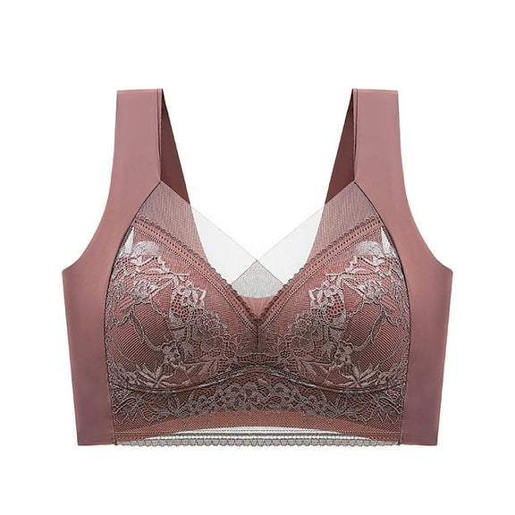 Wycnly Bras for Women,Womens Sports Bras,3pcs Wireless Bras for Women Plus Size Comfort Lightly Lace Seamless Bralettes Ladies Push up Full Coverage Wirefree Underwear Bra