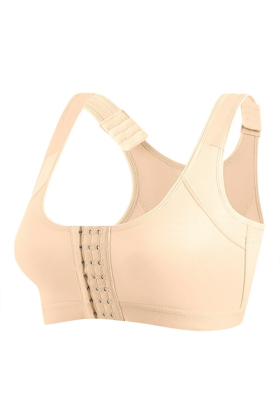 Bras for Women,Womens Wireless Bras,Womens Plus Size Bras Comfort Lightweight Front Open Wirefree Compression Bra Ladies Full Coverage Push up Bralettes