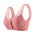 thumbnail image 1 of Wycnly Bras for Women,Womens Wireless Bras,Womens Sports Bras Wirefree Comfort Lace Patchwork Seamless Bralettes Ladies Elder Front Closure Full Coverage Push up Bra, 1 of 7