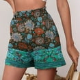 thumbnail image 1 of Wycnly Shorts for Women Womens Shorts Summer Beach Vintage Bohemian Floral Loose Straight Leg Shorts Fashion Elastic Waist Plus Size Ladies Shorts, 1 of 5