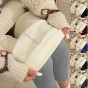 WYCNLY Leggings for Women Womens Leggings Winter Wram Thicken Cozy Fleece Full Length Legging Pants Casual Solid High Waist Slim Long Pants Under $5