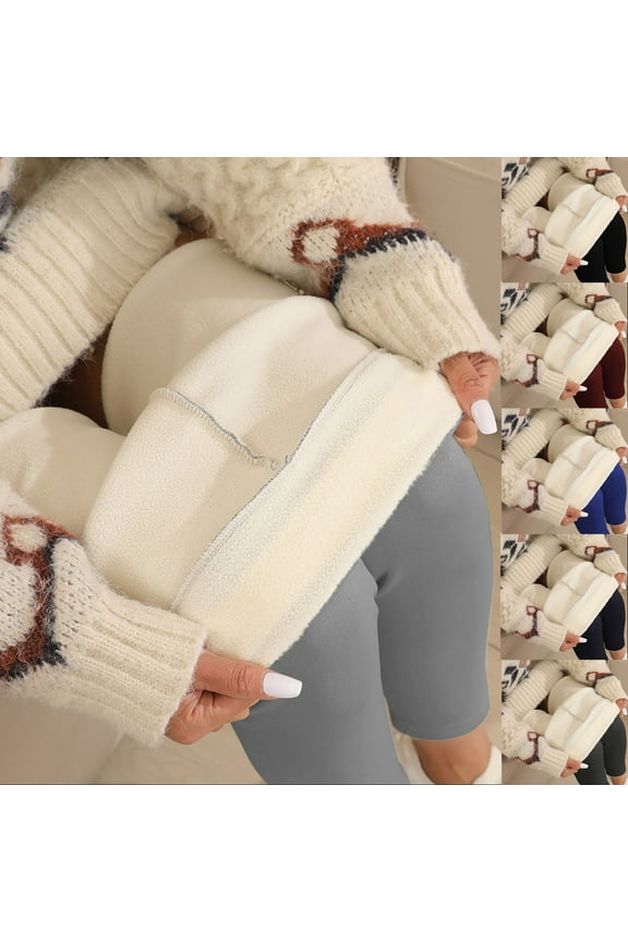 Leggings for Women Womens Leggings Winter Wram Thicken Cozy Fleece Full Length Legging Pants Casual Solid High Waist Slim Long Pants Under $5