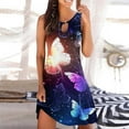 thumbnail image 1 of Wycnly Formal Dresses for Women Beach Sexy Hollow out Swing Tunic Tank Short Dresses Sleeveless Crewneck Butterfly Print 2024 Summer Mini Dress Yellow XXL, 1 of 5