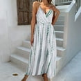 thumbnail image 1 of Wycnly Formal Dresses for Women Sleeveless V-Neck Leopard Print Summer Maxi Dresses Beach Loose Swing Spaghetti Strap Camisole Dress Green xxl Under $5, 1 of 4