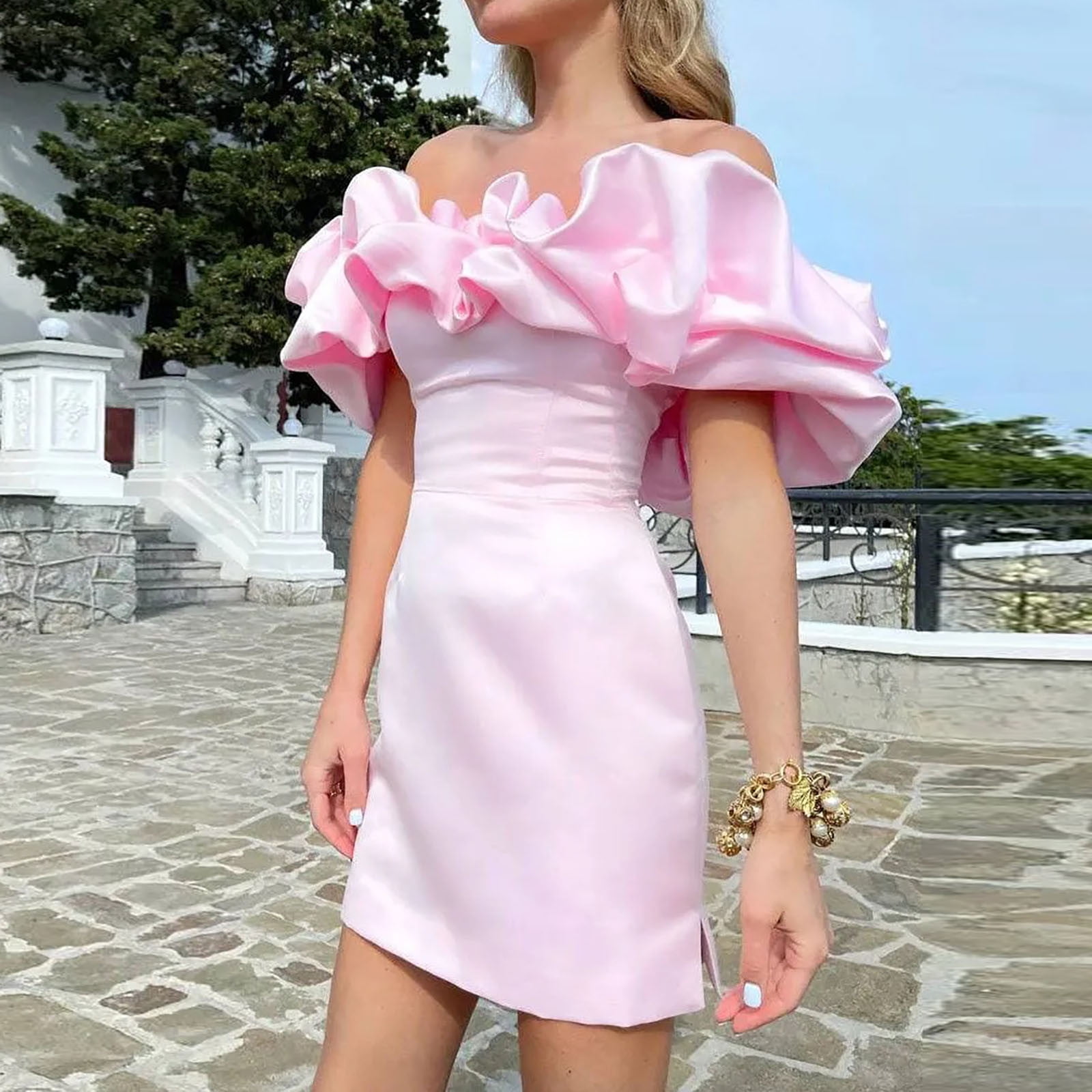 Pink dress tops hotsell