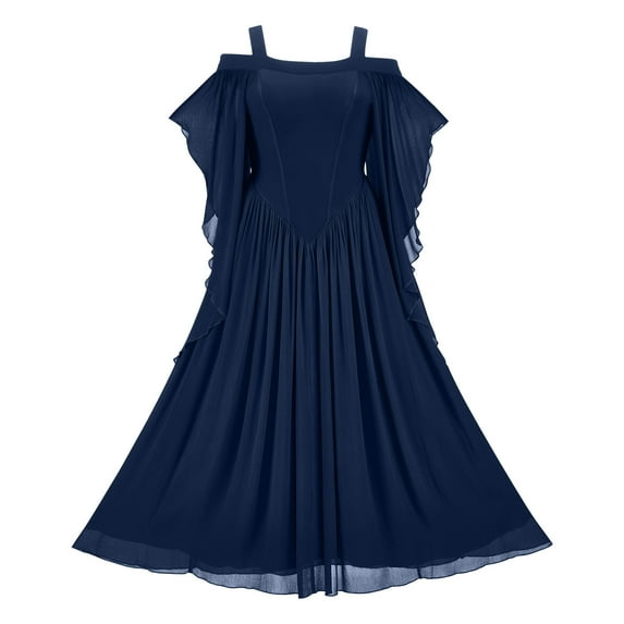 Wycnly Gothic Vintage Mesh Patchwork Women Dress Gothic Clothes for Women Batwing Sleeve Party Prom Goth Bandage Ladies Spaghetti Strap Dresses Clothes