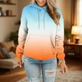 thumbnail image 1 of Wycnly Hoodies for Women Womens Plus Size Pullover Hoodies Tops Cozy Fleece Fashion Drawstring Hooded Sweatshirt with Pocket Winter Long Sleeve Gradient Print Casual Hoodies Tops, 1 of 5