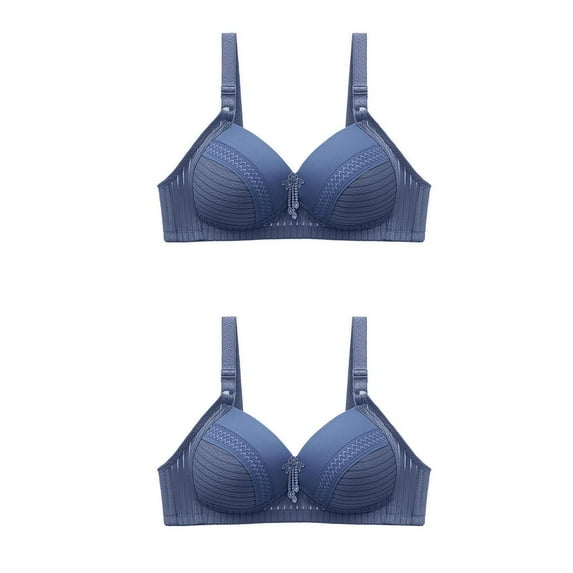 Wycnly Push Up Bra for Women 2pcs Large Size Comfort Compression T-shirt Bra Elder Underwire Full Coverage Full Figure Bras Womens Sports Bras Bras