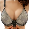thumbnail image 1 of Wycnly Push Up Bra for Women Plus Size Front Closure Compression Bra Elder Underwire Full Coverage T-Shirt Bras Lace Bra Summer Saving Bras, 1 of 7