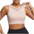 thumbnail image 1 of Wycnly Sports Bras for Women Breathable Comfort Stretchy Yoga Workout Tank Bralette Ladies Lightly Lined Seamless Wireless Bras Sports Bras for Women Summer Saving Bras, 1 of 5