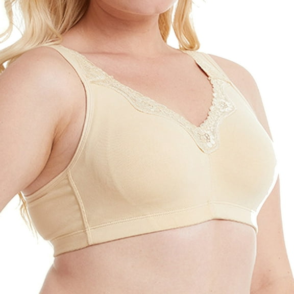 Wycnly Sports Bras for Women Plus Size Lace Patchwork Comfy Full Figure Daily Bra Ladies Seamless Full Coverage Wireless Bras Womens Bras Bras