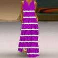 thumbnail image 1 of Wycnly Summer Dresses for Women Formal Dresses for Women Loose Beach Boho Maxi Tank Dresses with Pocket Womens Formal Striped Print V-Neck Sleeveless Long Sundress, 1 of 5